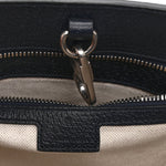 GG Supreme Monogram Textured Dollar Calfskin Small Retro Interlocking G Tote Bag Beige Blue