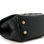 Caviar Quilted Extra Mini Coco Handle Flap Black