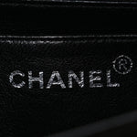 Canvas Quilted Letter Printed Flap Black