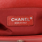 Caviar Quilted Small Boy Flap Red