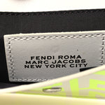 X MARC JACOBS Nappa Vitello King Logo Print Cardholder White