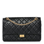 Aged Calfskin Quilted 2.55 Reissue 226 Flap Black