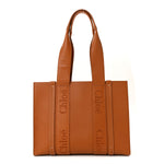 Calfskin Medium Woody Tote Caramel