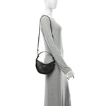 Soft Calfskin Mini Arque Shoulder Bag Black