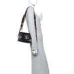 Calfskin Soft Sound Charms Shoulder Bag Black