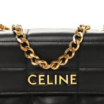 Goatskin Matelasse Mini Chain Shoulder Bag  Black