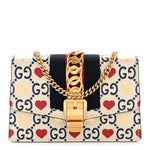 Textured Calfskin Valentine's Day Super Mini Sylvie Chain Shoulder Bag Ivory