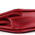 Calfskin Quilted CC Chain Accordion Tote Red