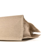 Linen Calfskin Small Rive Gauche Tote Greggio Natural