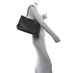 Caviar Quilted Grand Shopping Tote GST Black