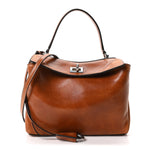 Vegetable Tanned Lambskin Mini Rodeo Top Handle Handbag Tan Cowboy