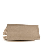 Linen Calfskin Small Rive Gauche Tote Greggio Natural