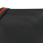 Calfskin Emblem Shoulder Bag Black