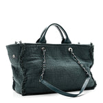 Canvas Large Double Face Shopping Tote Green