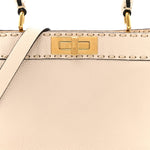 Cuoio Romano Selleria Chamois Medium Peekaboo I SEE U Satchel White