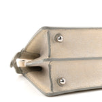 Stingray Shiny Nappa Petite Peekaboo I SEE U Satchel Beige