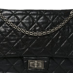 Aged Calfskin Quilted 2.55 Reissue 226 Flap Black