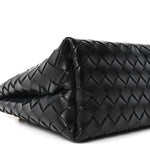 Nappa Intrecciato Small Andiamo With Chain Shoulder Bag Black