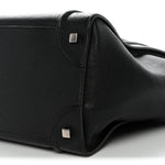 Drummed Calfskin Mini Luggage Black