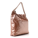 Metallic Calfskin Quilted Chanel 22 Copper