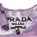 Paillettes Sequin Mini Re-Edition 2000 Bag Lilium Black