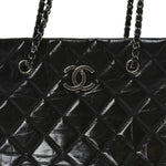 Calfskin Quilted Small Coco Soft Tote Black