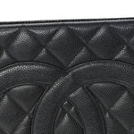 Caviar Quilted Medallion Tote Black