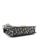 Oblique Small DiorAddict Flap Bag Navy Blue
