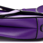 Supple Calfskin Mini Saddle Bag Purple