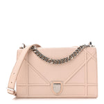 Grained Calfskin Medium Diorama Flap Bag Nude