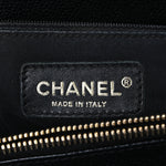 Caviar Quilted Grand Shopping Tote GST Black