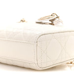 Lambskin Cannage Micro Lady D-Joy Latte