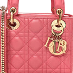 Lambskin Cannage Mini Lady Dior Pink