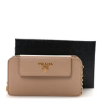Saffiano Chain Wallet Cammeo