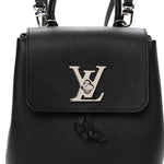 Calfskin Lockme Mini Backpack Black