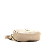 Grain De Poudre Matelasse Monogram Baby Lou Camera Bag Dark Beige