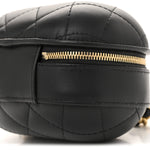 Lambskin Quilted CC Bubble Vanity Case With Chain Black