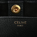 Calfskin Cuir Small Triomphe Cabas Drawstring Black