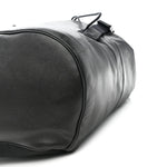 Lambskin Logo Debossed Backpack Black