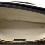 Azalea Calfskin Tri-Color Horsebit 1955 Shoulder Bag Mystic White Sun Oil Black