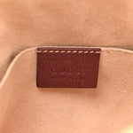 Textured Dollar Calfskin Web Small Ophidia Dome Shoulder Bag Burgundy