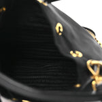 Saffiano Tessuto Nylon Mini Bucket Crossbody Bag Black