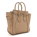 Drummed Calfskin Micro Luggage Dune