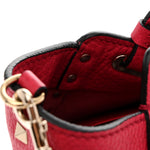 Pebbled Calfskin Mini Rockstud Tote  Cyclamin