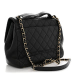 Caviar Quilted Large Business Affinity Flap Black