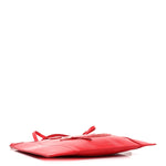 Glossy Calfskin Flat Luggage Shoulder Bag Ultra Red