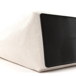 Canvas Mix Nappa Intrecciato Flip Flap Tote Natural Fondant