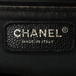 Caviar Quilted Petit Shopping Tote PST Black