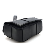 Lambskin Maxi Intrecciato Extra Mini Cassette Crossbody Bag Black