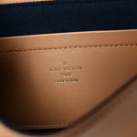 Lambskin Embossed Monogram Pochette Coussin Camel